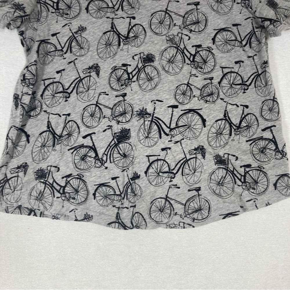 Anthropologie Weekend Bicycle Print Tee Women’s  Short Sleeves Size S - Picture 6 of 14